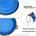 Large Collapsible Dog Bowls - 2 Pack, 34 Oz Foldable Travel Bowls for Pets