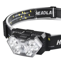 Rechargeable 9-LED Motion Sensor Headlamp - Portable Outdoor Headlight for Fishing, Camping, and Work