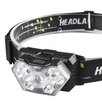 Rechargeable 9-LED Motion Sensor Headlamp - Portable Outdoor Headlight for Fishing, Camping, and Work