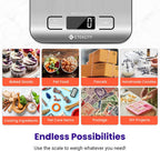 Digital Kitchen Scale for Food Measurement, Grams and Ounces, Capacity 11 lbs