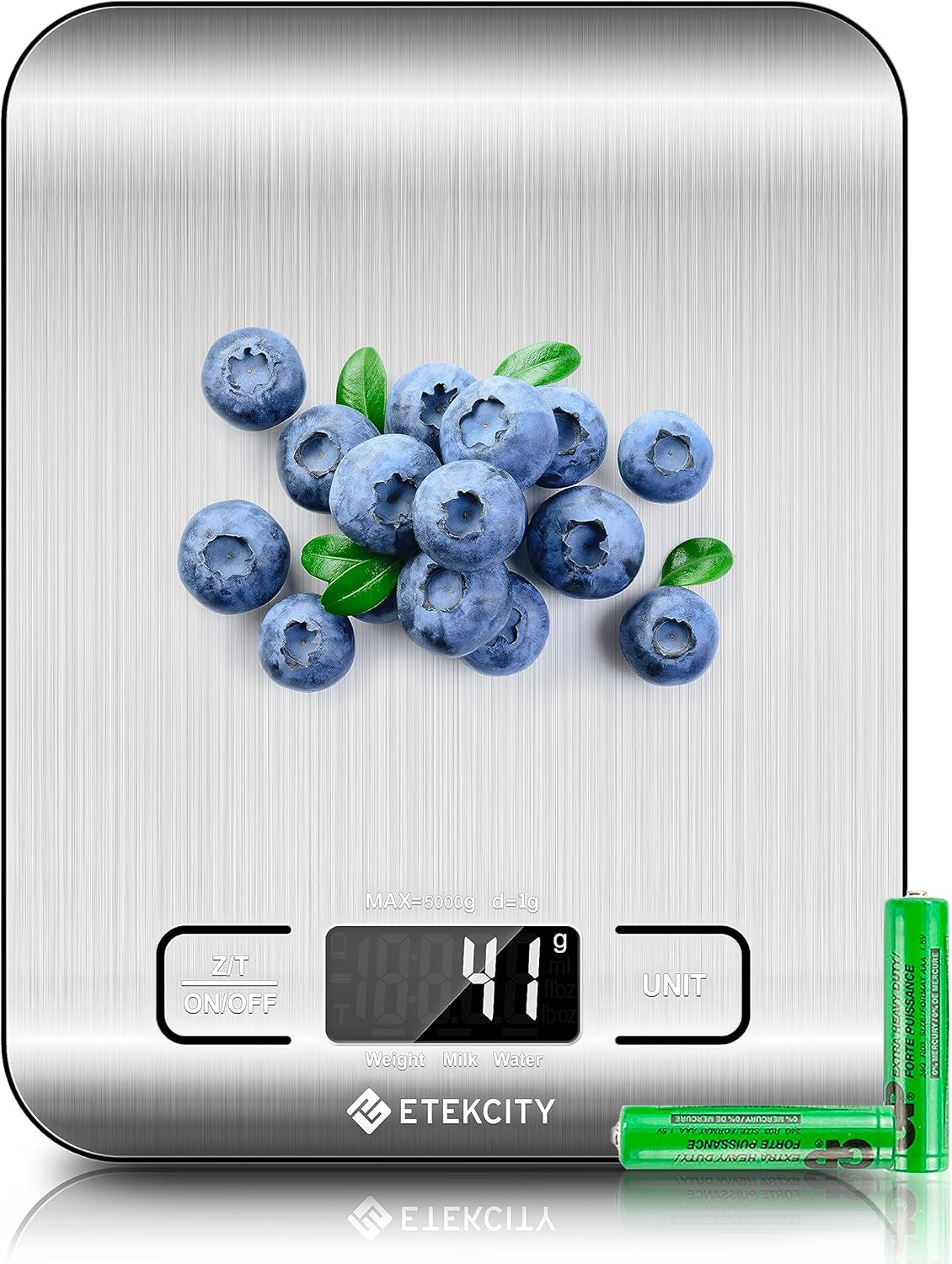Digital Kitchen Scale for Food Measurement, Grams and Ounces, Capacity 11 lbs